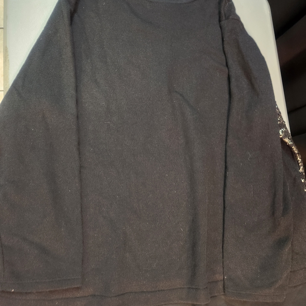 Style & Co. Black and Gold Sequin Blouse - Picture 6 of 13